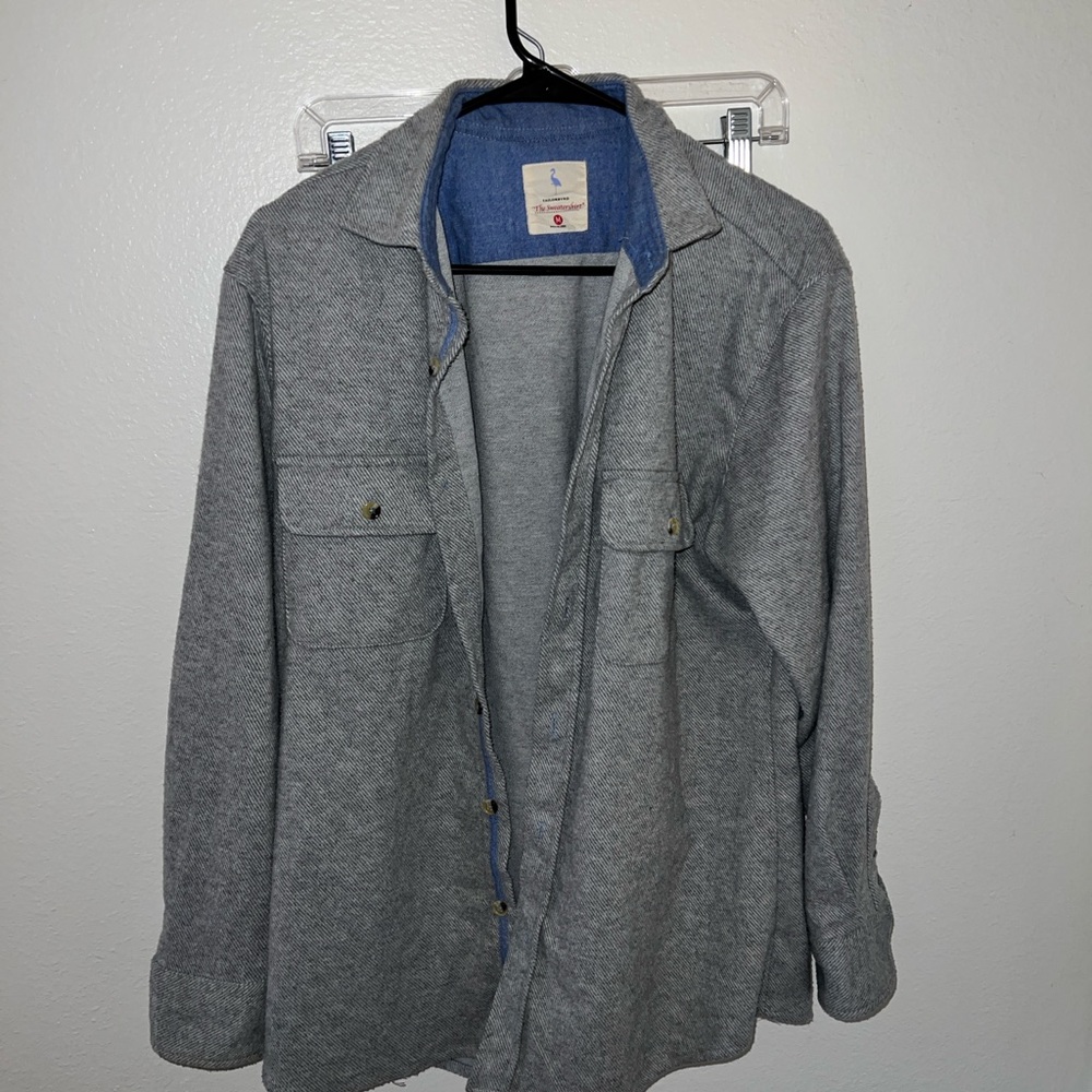 Tailorbyrd Gray Lightweight Shirt Jacket